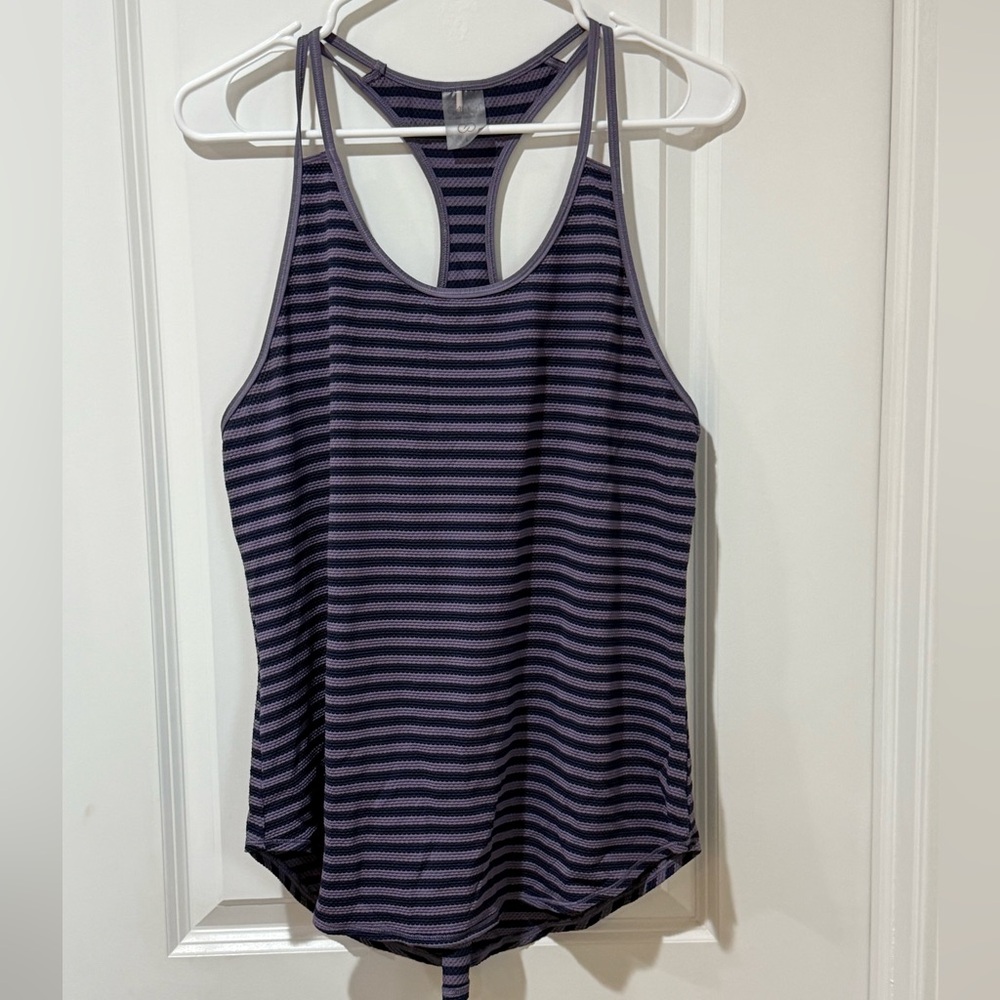 Calia By Carrie Underwood Striped Purple Women's Tank Top